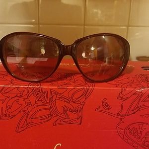 Derek lam burgundy front sunglasses